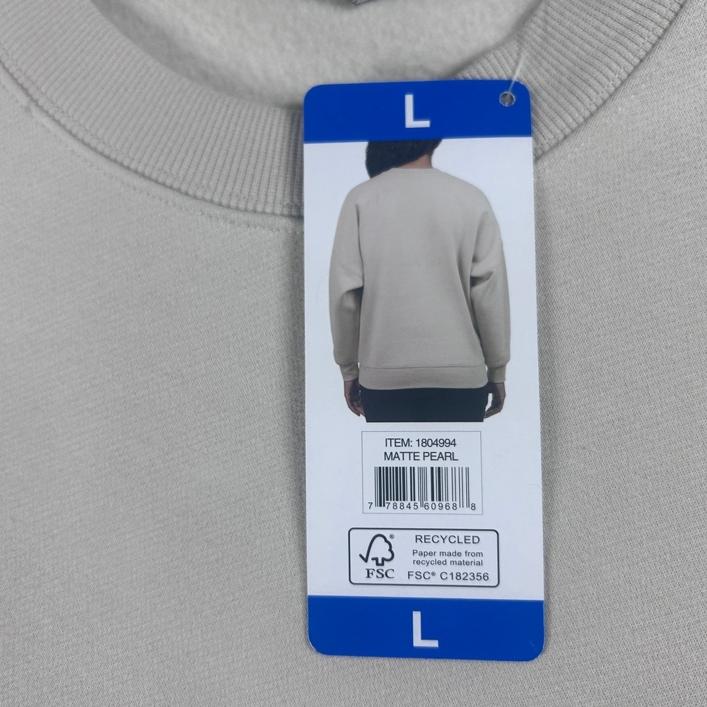 Tuff Athletics Matte Pearl Crewneck Sweatshirt Oversized Comfort Size Large NEW - Picture 6 of 9
